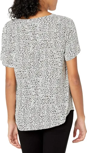 Vista 3 de Tienda Essentials - Blusa tejida de manga corta para mujer