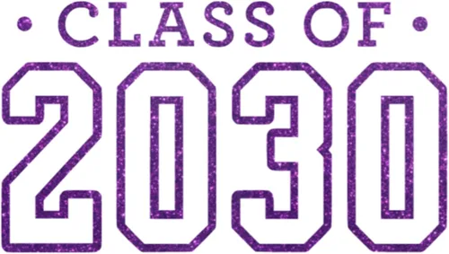 Vista 27 de Senior 2030 Iron On Transfer Shirt Decal, Black Handmade in the USA by Bleacher Spirit
