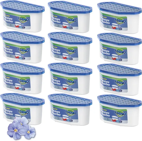 Vista 15 de Ksend Absorbentes de humedad, paquete de 12, deshumidificador compacto para armario, cajas absorbentes de humedad eficientes, absorbente de humedad