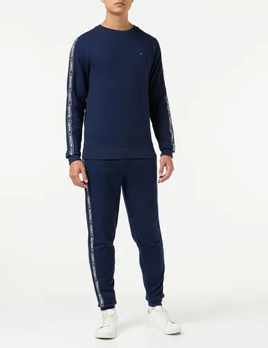Vista 3 de Tommy Hilfiger Mens Logo Tape Trim Joggers Navy