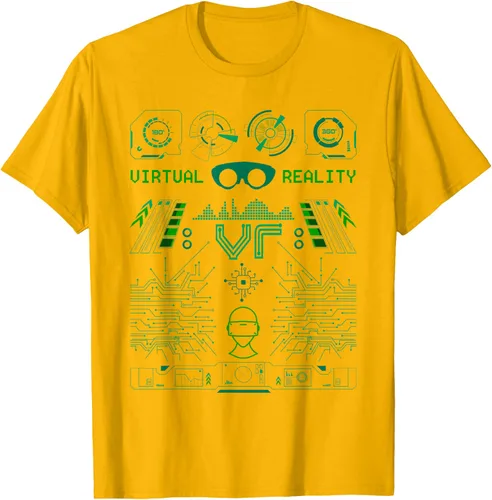 Vista 37 de Camiseta de realidad virtual VR Retro Gamers, Negro, S