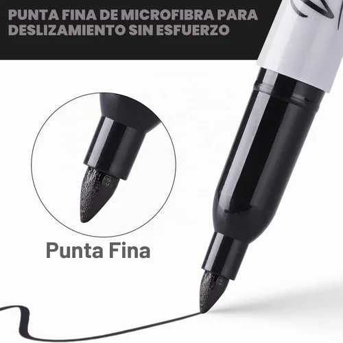 Vista 7 de VEESA Marcadores permanentes negros a granel para Logisitcs, punta fina
