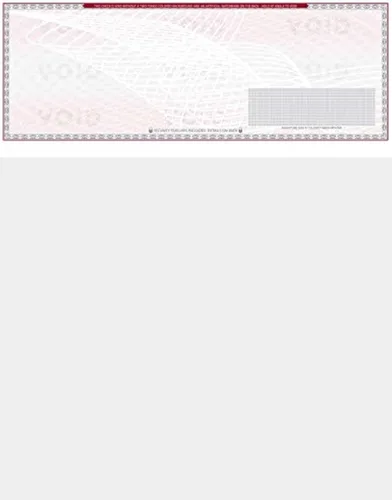 Vista 27 de 50 cheques en blanco de alta seguridad - Comprobaciones de computadora para QuickBooks en la parte superior (marrón laberintado) Peso del papel # 70