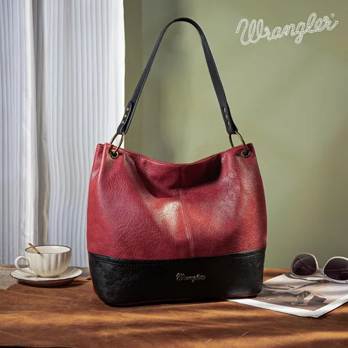 Vista 32 de Wrangler Hobo - Bolsas para mujer de cuero vegano con asa superior, bolsos de hombro y bolsos