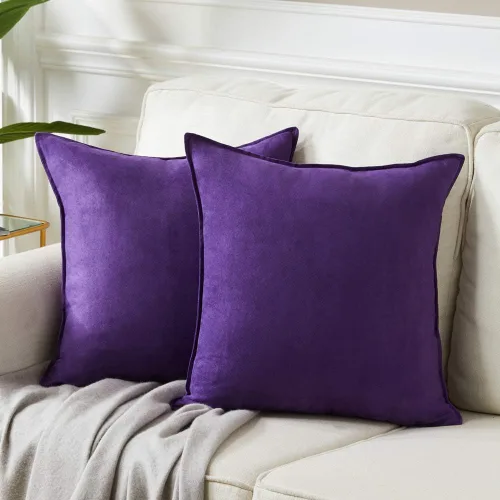 Vista 10 de Fancy Homi - Paquete de 2 fundas de almohada decorativas azul real de 14x14 pulgadas para sala de estar, sofá cama, sofá, decoración moderna bohemia