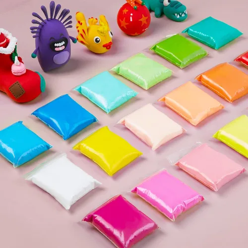 Vista 5 de EDIFON Arcilla seca al aire, arcilla de modelado de 24 colores para niños, juguete de arcilla mágica de espuma con herramientas de escultura