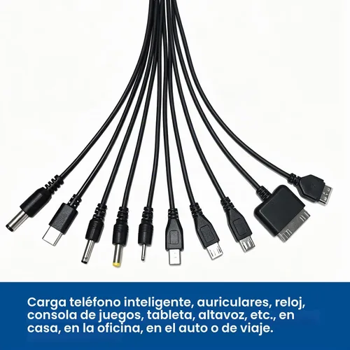 Vista 5 de Cable de carga USB universal múltiple 10 en 1 Etigood