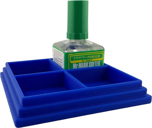 Vista 8 de Jeff Did It! - Soporte cuadrado de cemento con pegamento para 4 botellas compatible con Mr Hobby Cement Setter Weathering y otras botellas cuadradas