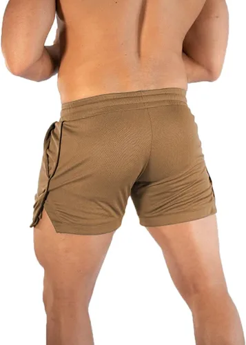 Vista 3 de sandbank Pantalones cortos de entrenamiento de gimnasio de 5 pulgadas para hombre, de secado rápido, pantalones cortos de culturismo con bolsillos