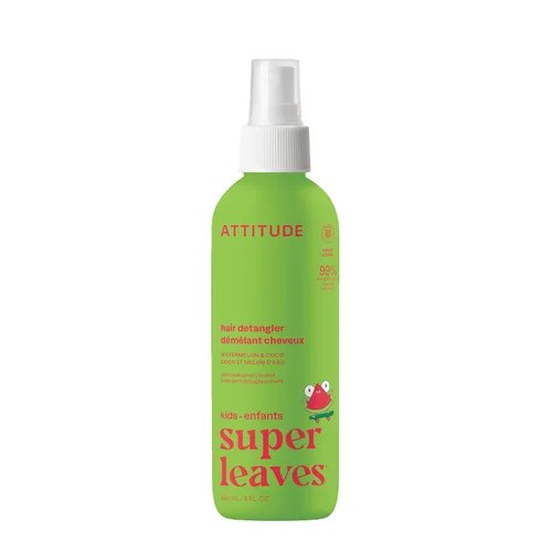 Vista 8 de ATTITUDE Desenredante de cabello sin enjuague para niños, producto sin enjuague verificado por EWG, ingredientes a base de plantas y minerales