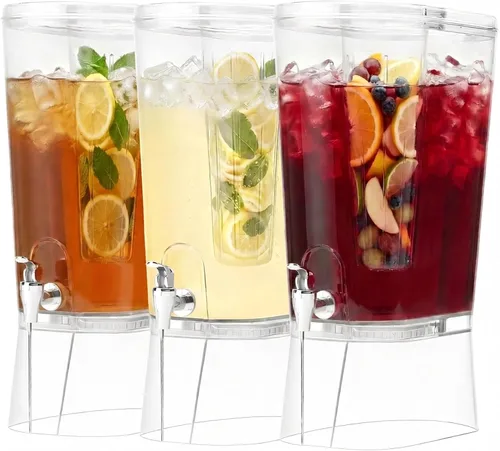 Vista 18 de Lifewit Dispensador de bebidas de 3 galones con infusor de frutas y grifo a