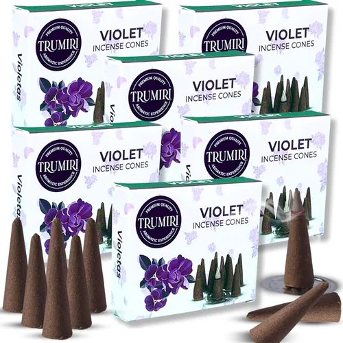 Vista 70 de TRUMIRI Incienso ámbar – Paquete de 20 conos (2 x 10) – Incienso de cono perfumado