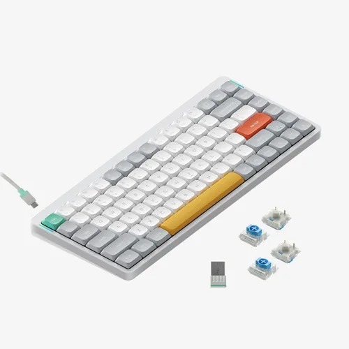 Vista 11 de NuPhy Air75 V2 Teclado mecánico portátil de 75% de bajo perfil, teclado inalámbrico, compatible con Bluetooth/2.4G/USB-C, teclados RGB Bluetooth