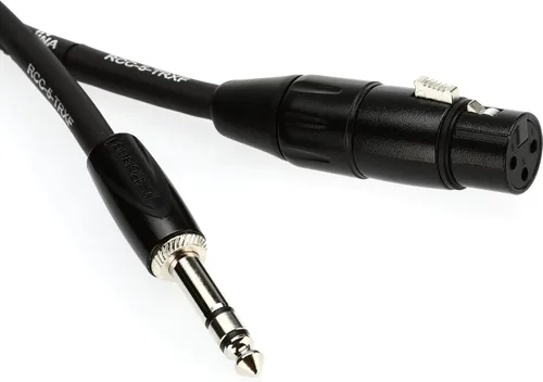 Vista 3 de Roland Cable de interconexión serie negro, TRS de 1/4 pulgadas a XLR (hembra), 5 pies (paquete de 2)