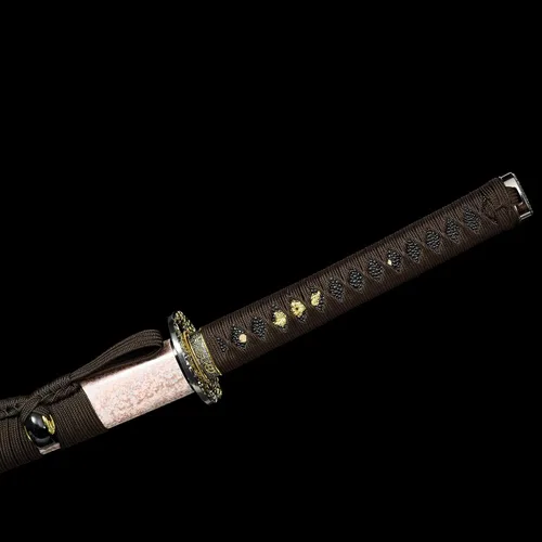 Vista 7 de Espada japonesa de espiga completa de 40 pulgadas, espadas katana hechas a mano, espadas realmente afiladas para hombres, espada samurái real