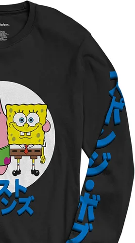 Vista 5 de Camisa de Bob Esponja para hombre - Bob Esponja, Patrick & Krusty Krab Camiseta de manga larga