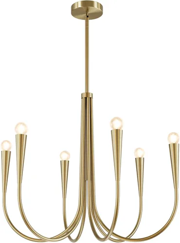 Vista 11 de Lámpara colgante moderna de 6 luces para comedor, cocina, sala de estar, lámpara industrial rústica negra MPL26-6 BK