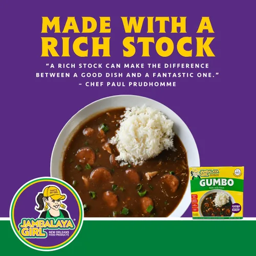 Vista 7 de Jambalaya Girl Base Gumbo con Roux, mezcla de sopa de Nueva Orleans, 4 onzas (1 paquete) – Fácil de cocinar – Solo tienes que añadir pollo