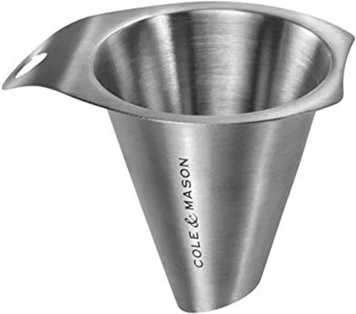 Vista 11 de COLE & MASON Embudo de sal y pimienta de acero inoxidable – Embudo pequeño