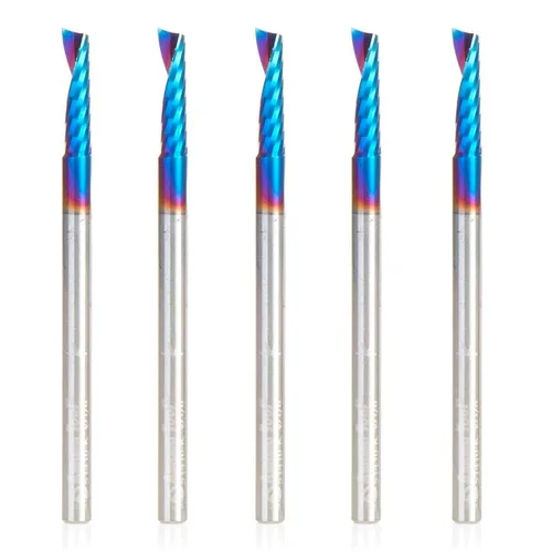 Vista 8 de Amana Tool Spektra 51412-K, 51412-K, 3/16 D x 5/8 CH x 3/16 SHK x 2 pulgadas de largo, acabado de espejo