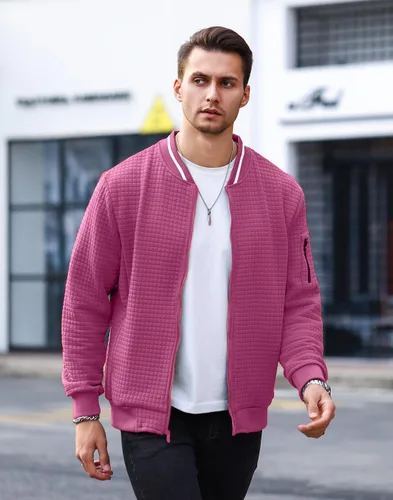 Vista 2 de Chaqueta casual para hombre, chaqueta ligera y abrigo universitario