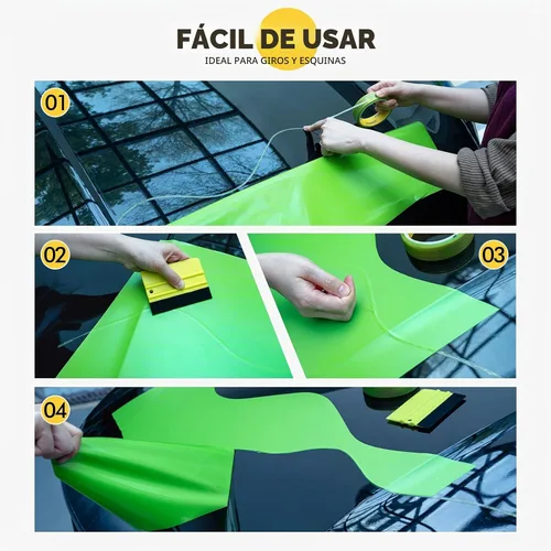 Vista 5 de FOSHIO Cinta de corte de vinilo sin cuchilla para línea de meta de 50 metros (164 pies) con rasqueta de fieltro, herramientas de envoltura de vinilo