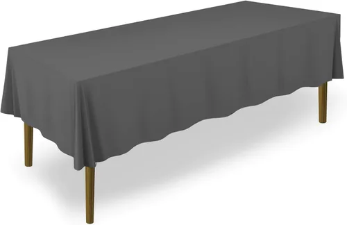 Vista 14 de Lann's Linens - Mantel rectangular de tela de poliéster de primera calidad para bodas, banquetes y restaurantes Rojo