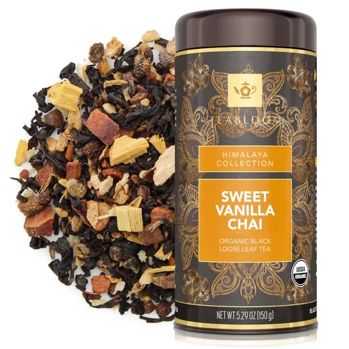 Vista 7 de Teabloom Té negro orgánico afrutado, té de hojas sueltas de cosecha de bayas, certificado orgánico y kosher, mezcla de hojas enteras frescas