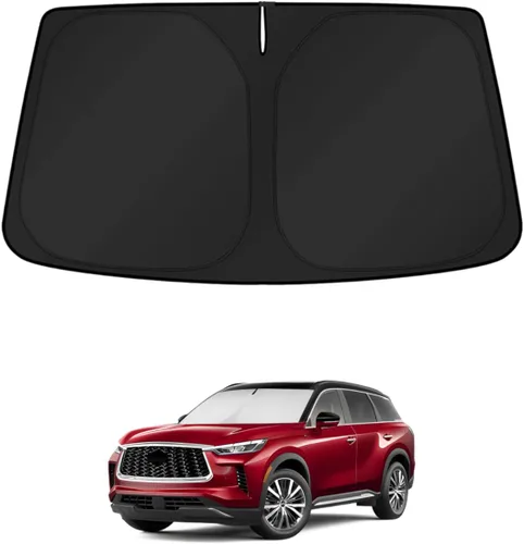 Vista 96 de KUST - Parasol plegable para parabrisas para BMW X1 E84, accesorios 2011 2012 2013 2014 2015, protector de visera de sol ajustable que bloquea