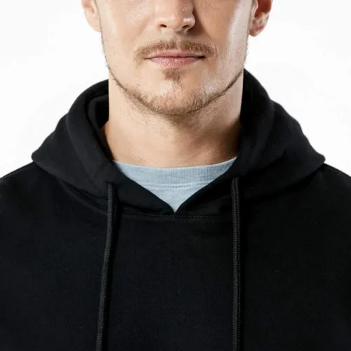 Vista 4 de TSLA - Sudadera con capucha deportiva de alto rendimiento de vellón para hombre, mezcla de algodón
