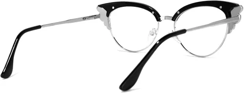 Vista 5 de Zeelool Gafas de bloqueo de luz azul con diamantes de imitación para mujer, de gran tamaño, ojo de gato, Hearn VFX0060