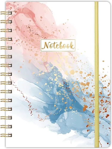 Vista 10 de Cuaderno/diario rayado: diario forrado con papel grueso de primera calidad, 8.5 x 6 pulgadas, cuaderno rayado universitario, con exquisito bolsillo