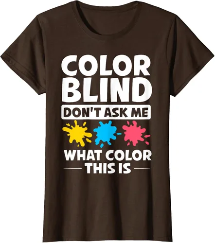 Vista 13 de Color Blind Camiseta Test Funny Glasses Visions, Negro
