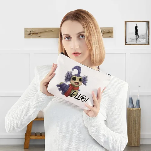 Vista 4 de WZMPA Ello - Bolsa de cosméticos para fanáticos de la película, regalos inspirados en la película, bolsa de maquillaje con cremallera para mujeres