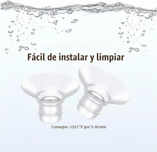 Vista 5 de Inserto de brida de 0.59 pulgadas, 6 piezas, compatible con espectros de brida de 0.59 pulgadas/insertos de brida para Spectra/Momcozy Insertos