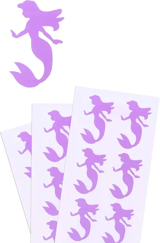 Vista 9 de Royal Green Calcomanías de sirena para bolsos, recuerdos de fiesta, sobres y sellos de invitación en oro metálico de 2 pulgadas (1.969 in), paquete