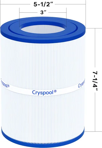 Vista 3 de Cryspool® PDM28 Filtro compatible con filtro de spa Aqua Crest PDM28 461273, Dream Maker, cartucho de filtro de spa de 28 pies cuadrados, paquete