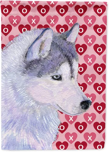 Vista 42 de Caroline's Treasures SS4484GF Bandera de jardín con diseño de bulldog inglés y corazones para el Día de San Valentín, bandera decorativa para patio