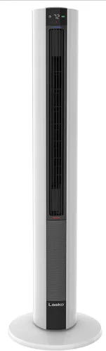 Vista 8 de Lasko Ventilador de torre oscilante para todas las estaciones y calentador de espacio en uno para el hogar con termostato ajustable, protección