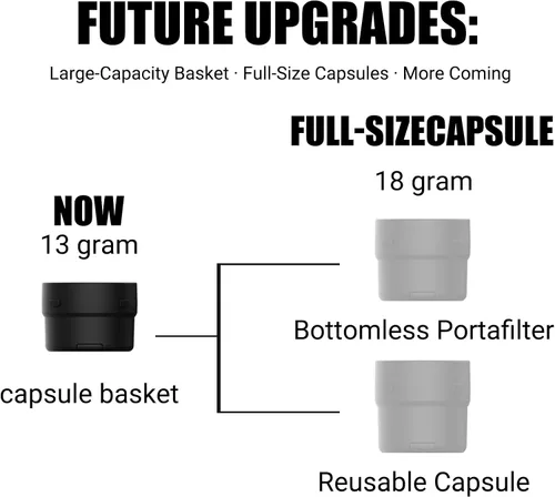 Vista 7 de Nuttii E-Coffee - Máquina de café espresso portátil, cafetera de viaje autocalentable de 20 bares, control de presión preciso para extracción