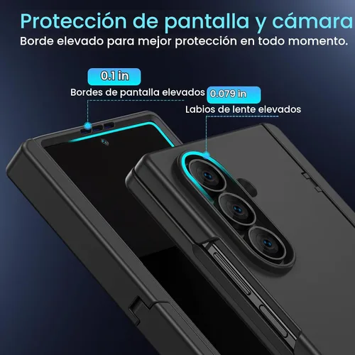 Vista 7 de Funda para Samsung Galaxy Z Fold 5 con protector de pantalla de privacidad, [compatible con Magsafe] [Soporte oculto] [protección de bisagra]