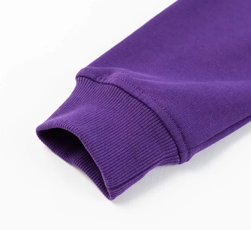 Vista 6 de DEESPACE Sudadera con capucha de vellón cepillado suave con cremallera completa y bolsillo canguro para niños y niñas
