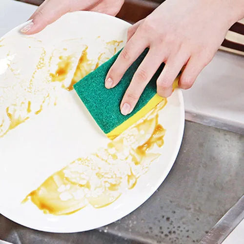 Vista 2 de Esponjas de limpieza de cocina, esponjas de limpieza a granel, esponjas para lavar platos que no rayan, almohadilla para fregar, esponja para platos
