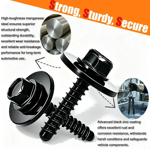 Vista 3 de Taiss 30 tornillos M4.2-0.056x0.787 in para protección contra salpicaduras compatibles con múltiples modelos bajo las marcas Ford y Chevrolet