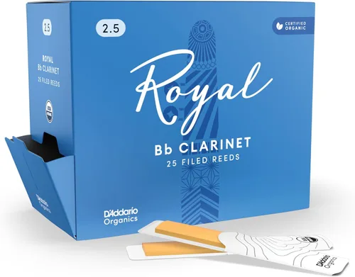 Vista 9 de Rico Royal cañas para clarinete Bb, 1.5 Royal Bb clarinet reeds feature a strong spine, filed cut and consistent response for any style.