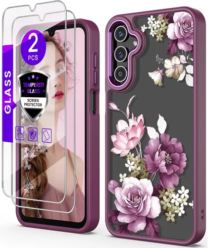 Vista 8 de Funda para Samsung A15 5G con protector de pantalla de vidrio templado, Galaxy A15 5G [protección de grado militar] TPU suave y policarbonato duro