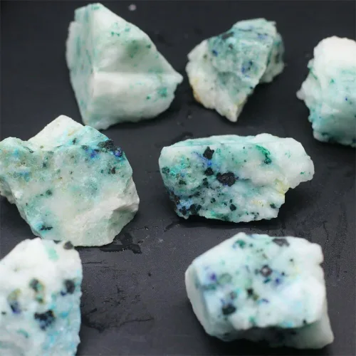 Vista 2 de AtkitS Piedra fénix natural, alumbre, malaquita con lapislázuli para hacer joyas, muestras minerales para decoración del hogar