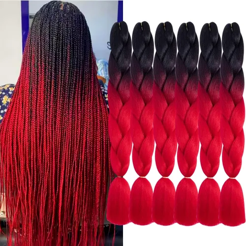 Vista 45 de Beige (613#) 6 paquetes de cabello trenzado de 24 pulgadas, de fibra sintética, sin picazón, extensiones de cabello para trenzar jumbo, textura