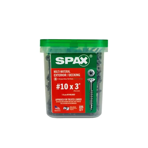 Vista 29 de SPAX Tornillos de madera para cubierta de cabeza plana exterior #8 x 1-1/2 pulgadas, construcción Torx T-Star Plus (550 EA) broca de 3 libras