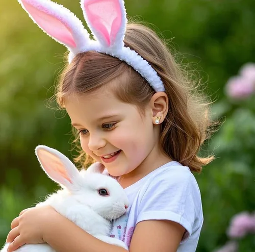 Vista 3 de SLUYNZ 925 Sterling Silver Easter Rabbit Bunny Studs Earrings for Women Teen Girls Pearl Rabbit Earrings Studs